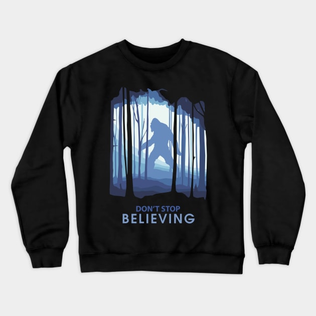 I Believe in Bigfoot Crewneck Sweatshirt by KewaleeTee